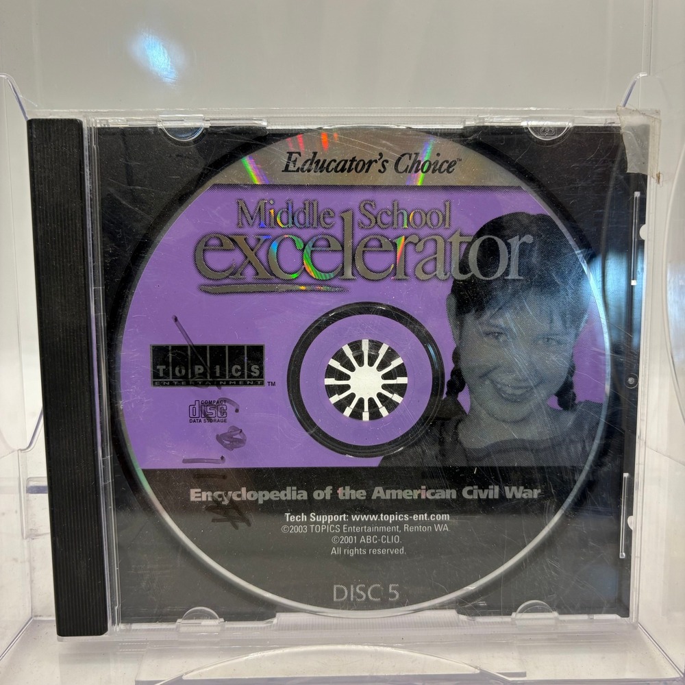 Educator's Choice Middle School Excelerator American Civil War Topics Ent